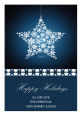 Vertical Rectangle Large Star Christmas Labels
